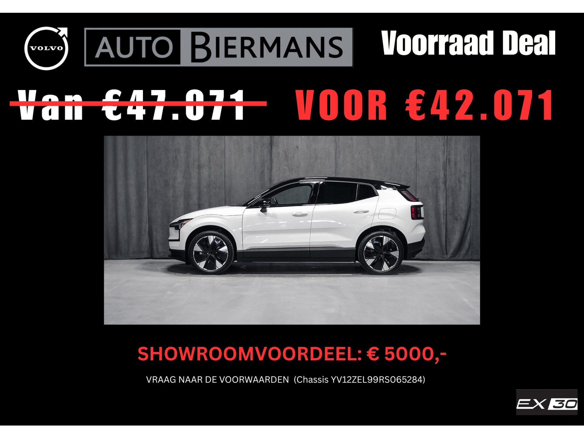 Volvo Ex30 Single Motor Ext. Range Plus | Crystal White Metallic | 20-Inch LMV | SHOWROOM VOORDEEL