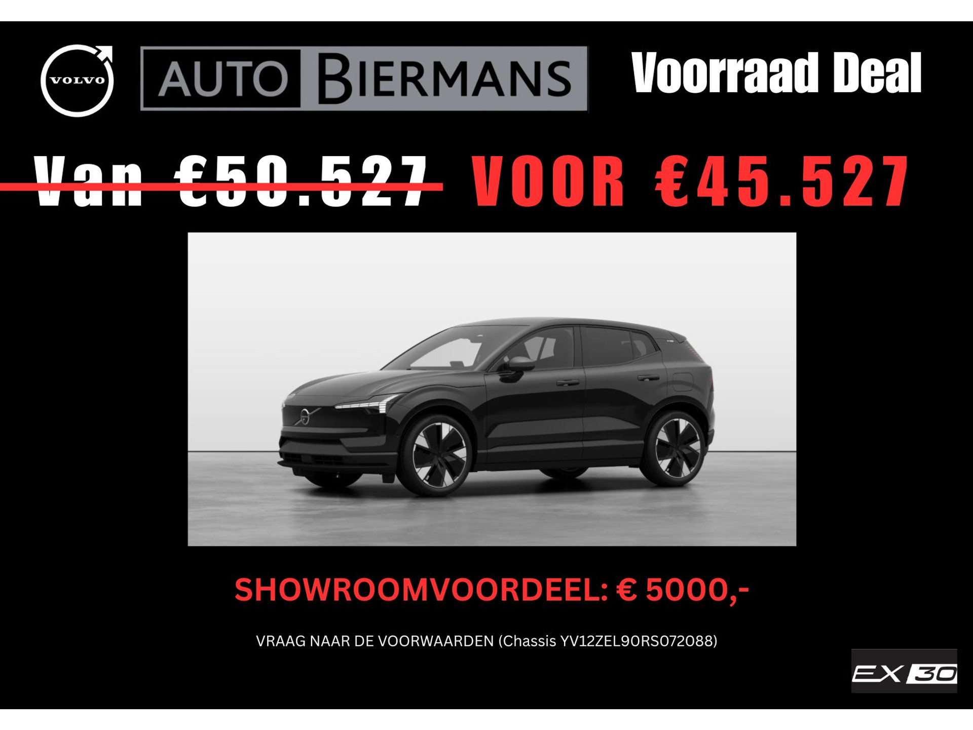 VOLVO Ex30 Single Motor Ext. Range Ultra | Onyx Black metallic | Extra getint glas achter | 20-Inch LMV | SHOWROOM VOORDEEL !!!